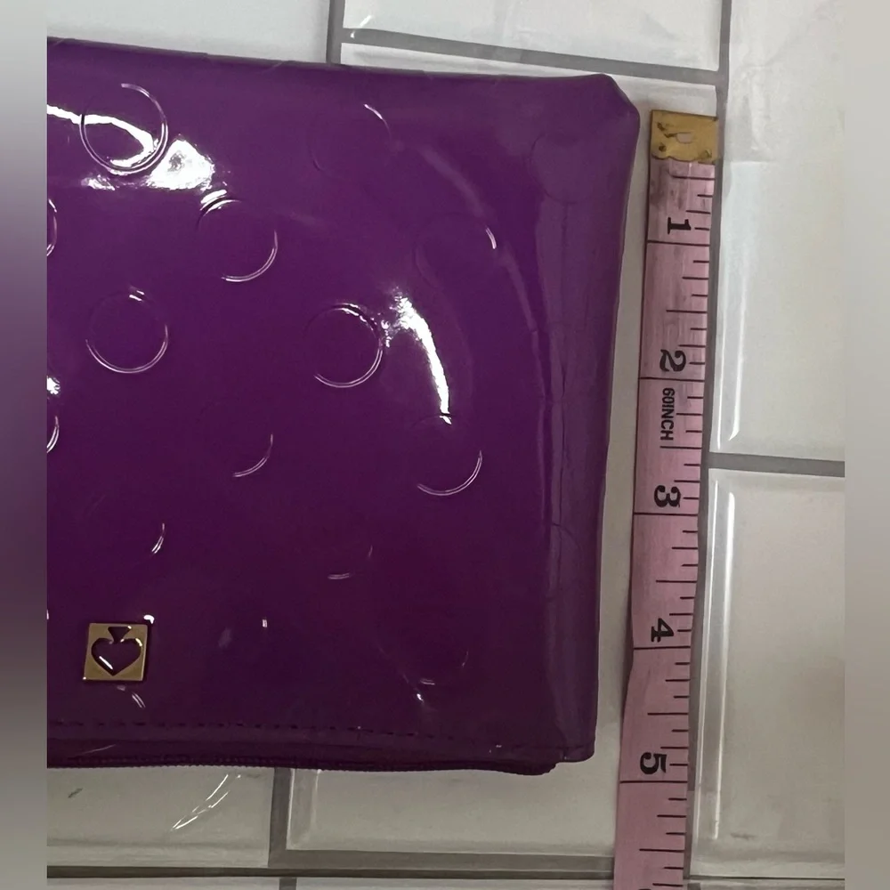 Kate Spade Glossy Purple Dot Pouch